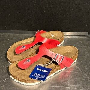 Birkenstock Red Thong Sandals